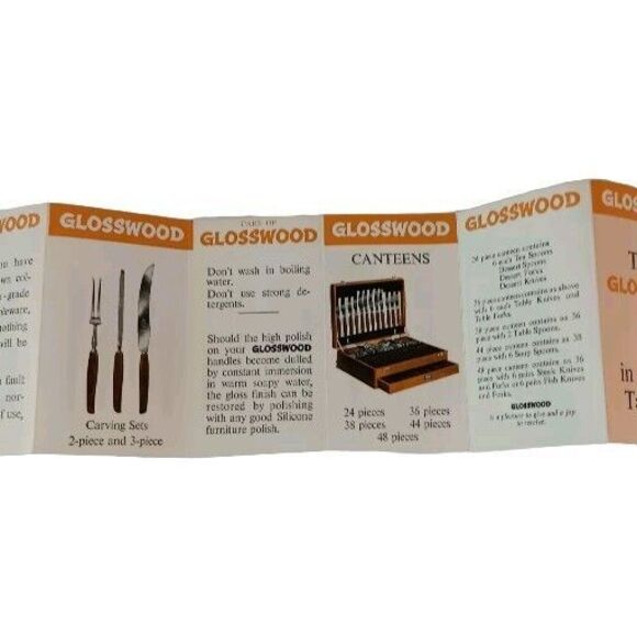 6 Vintage Mid Century Glosswood Stainless & Wood Tea Fruit Knives Cutlery 6.5" - Picture 9 of 9